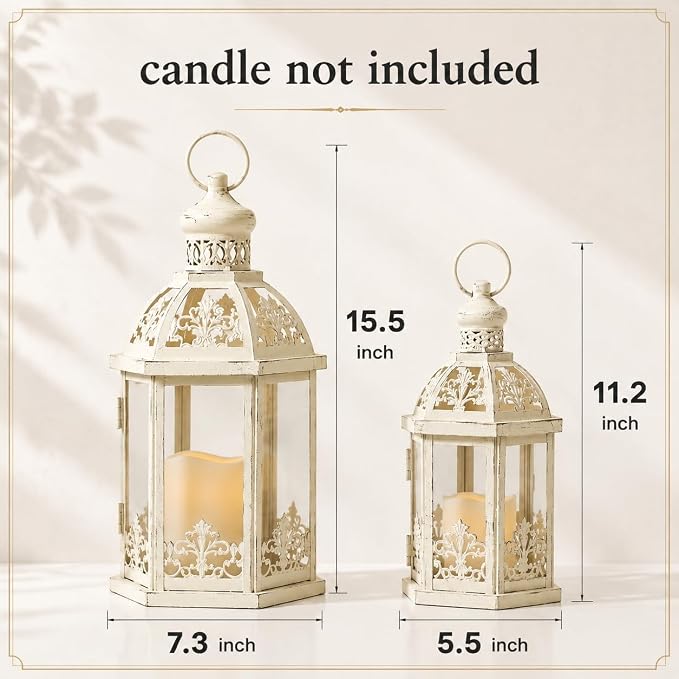 Lanterns Decorative Outdoor&Indoor, Candle Holder - Image 2