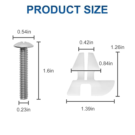 Toilet Seat Screws & Bolts for Kohler 1133024 Hardware Pack, Compatible - Image 7