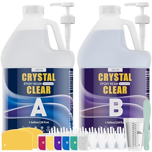 Epoxy Resin 2 Gallon, Crystal Clear Epoxy Resin Kit by Unknown