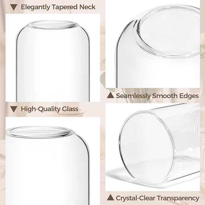 ComSaf Glass Bud Vases in Bulk, Mini Flower Display, Wedding Decor, Table - Image 4