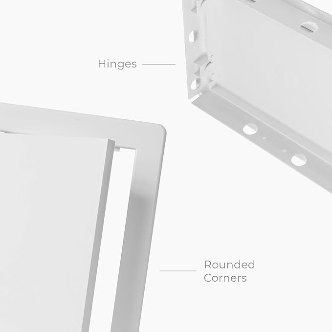 6x8 Inch White Access Panel for Drywall – ABS Plastic Square Wall, Ceiling - Image 5