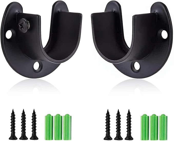 Rise Age Stainless Steel Closet Rod Brackets, 1 Inch Diameter Support 2 Pcs by Riseage