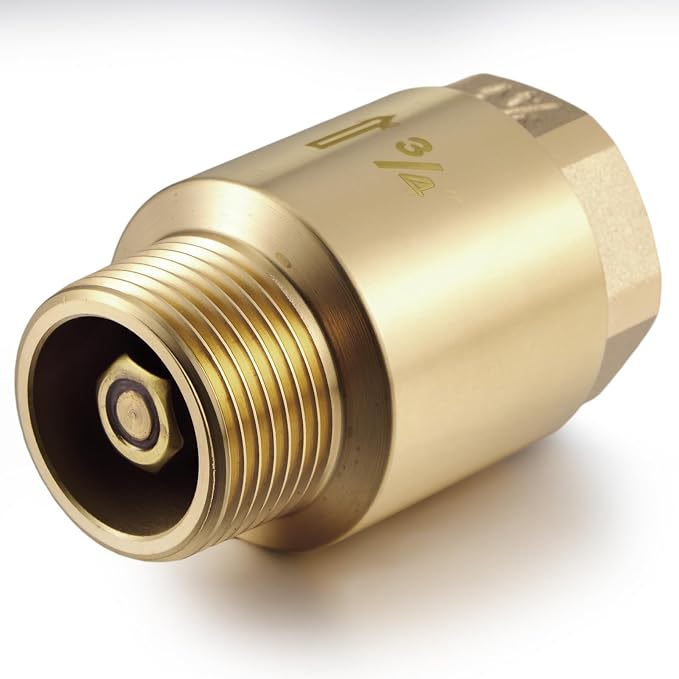 Zonon 1 Pcs 3/4 Inch Check Valve One Way Brass Non Return in Line Check Valve by Zonon