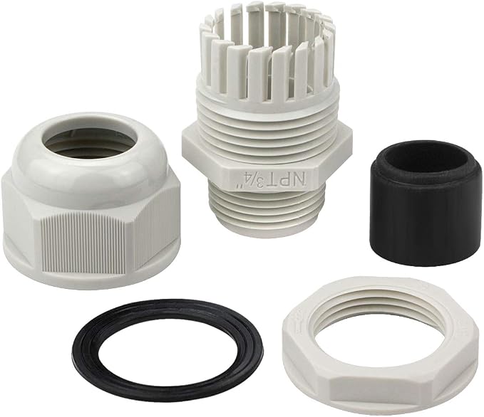 XHF 20 Pcs 3/4" IP68 Strain Relief Nylon Cord Grip Waterproof NPT Cable Glands - Image 4