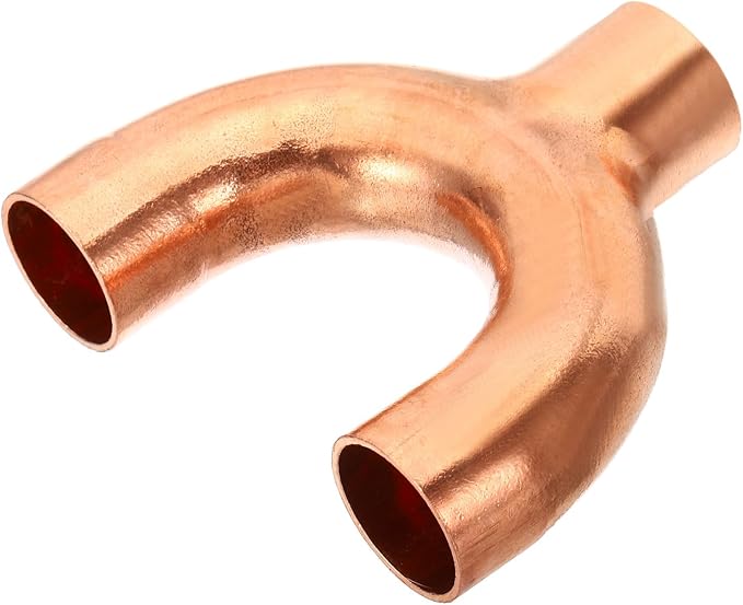 PATIKIL 1 Inch ID Copper Fitting, 3 Way Y Type 99.9% Pure Copper Pipe Fitting by PATIKIL