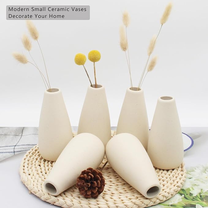 YANLING 6 Pack Modern Small Vase - Image 3