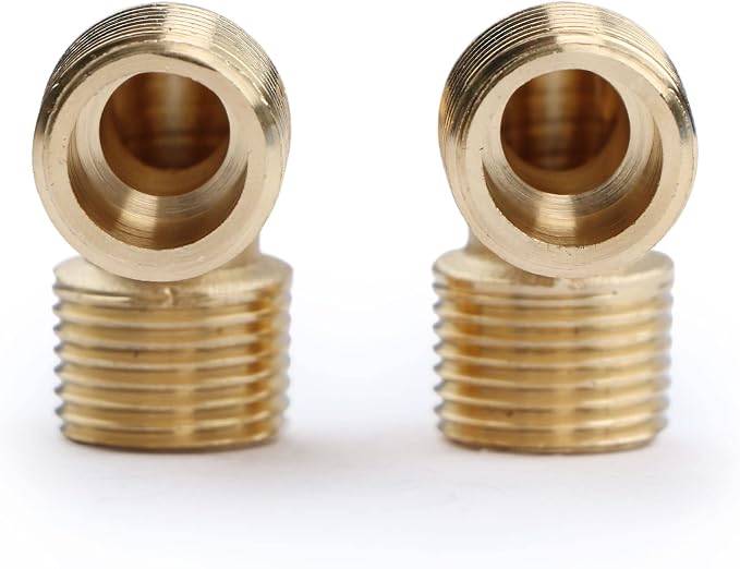 U.S. Solid 2pcs 90 Degree Barstock Street Elbow Brass Pipe Fitting 3/8" NPT - Image 5
