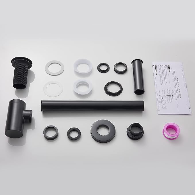 1-1/4" Brass Bottle P-Trap No Overflow Drain Kit Oil-Rubbed Bronze - Image 9