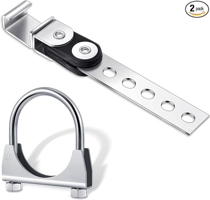 Geetery 2 Pack 2.5 Inch Swivel Style Exhaust Hangers | Heavy Duty Muffler Hanger by Geetery