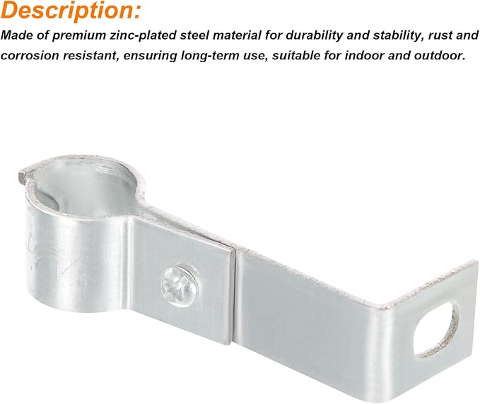 uxcell L Shaped Standoff Pipe Clamp Strap Fit - Image 3