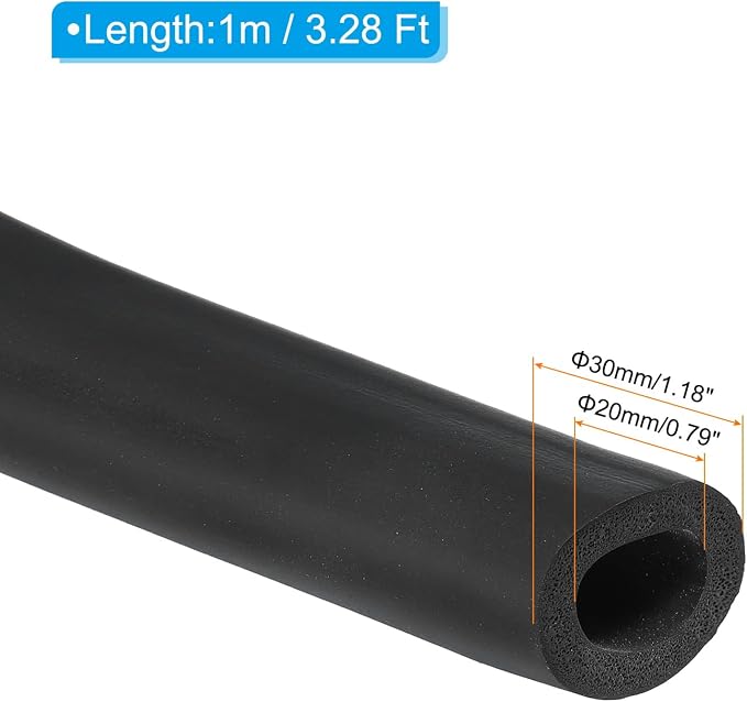 PATIKIL 20mm ID x 30mm OD x 1m Long Pipe Insulation Foam Tube, Pipe Cover Wrap - Image 2