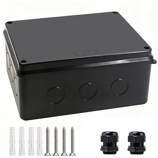 Junction Box, Reserved Holes Electrical Boxes Waterproof IP65 ABS Plastic by LuSumtly