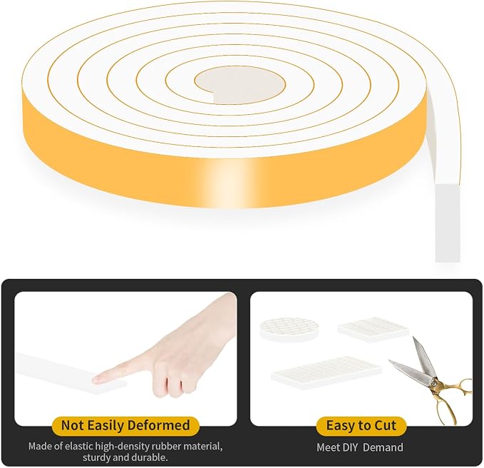 Door Seal Strip, High Density CR Insulation Tape, 2 in x 1/2 in x 6.5Ft | - Image 4