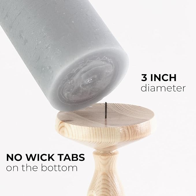 3x3 Pillar Candles Set of 3 - Image 2