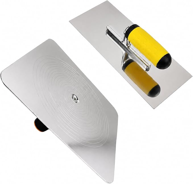 Drywall Hand Tool Kit, 11.8" Aluminum Plaster Hawk & 11.8" x 4.7" Stainless - Image 7