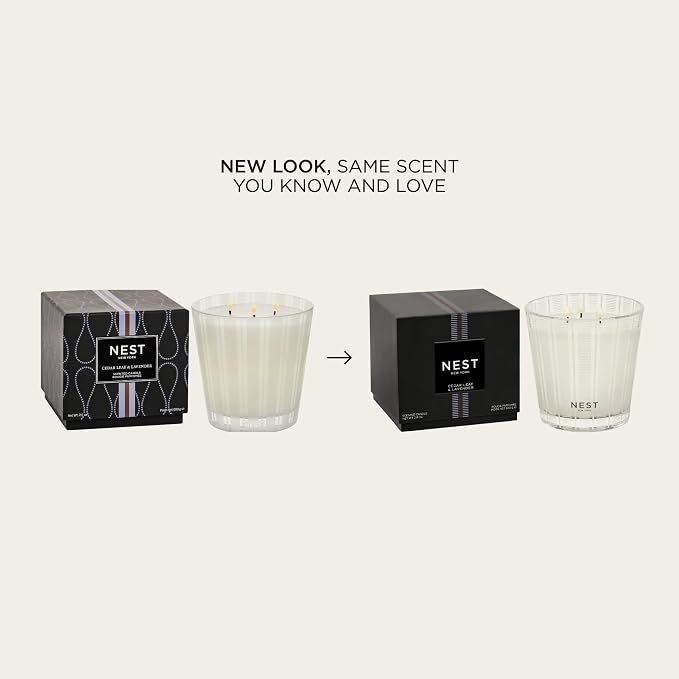 NEST New York Scented 3-Wick Candle, Cedar Leaf & Lavender - Image 2