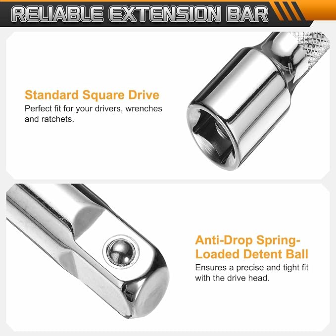 HARFINGTON 1pcs Socket Extension Bar 3/8" Drive 6" Long Extension Bars Impact - Image 3