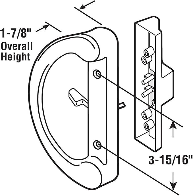Patio Sliding Glass Door Handle Set - Image 2
