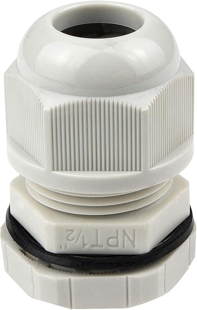 25 Pcs 1/2" IP68 Strain Relief Nylon Cord Grip NPT Cable Glands Adjustable UL by XHF