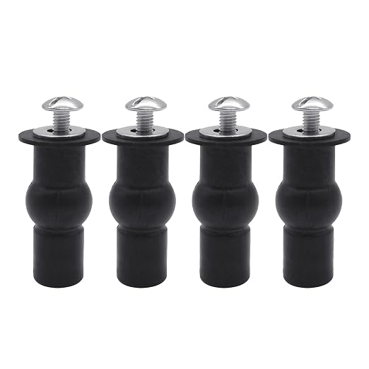 Quacc 4PCS Universal Toilet Seat Hinge Screws, Fixes Shifting Toilet Seat by Quacc