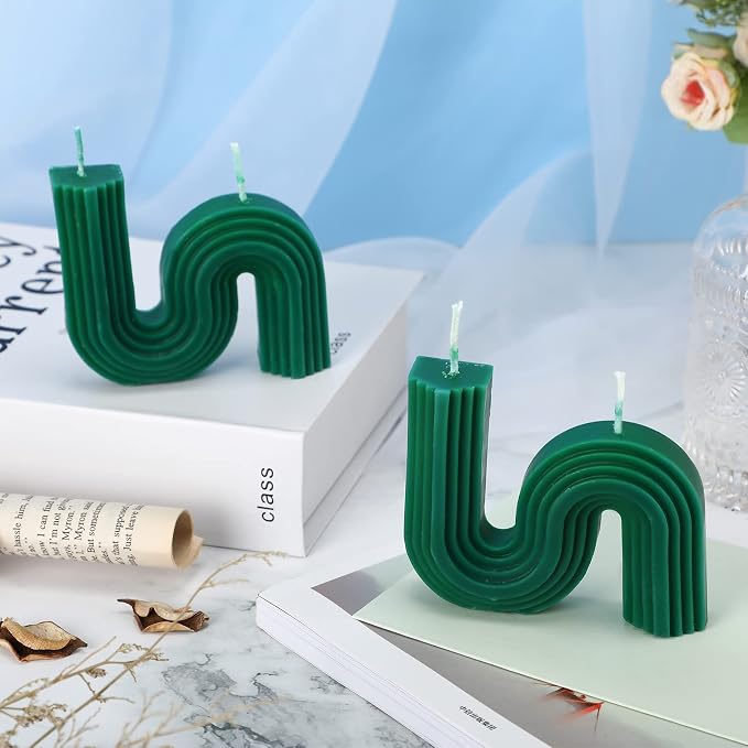 Tondiamo 2 Pcs Aesthetic Candles Twist Shaped Aesthetic Candles Cool S Shape - Image 5