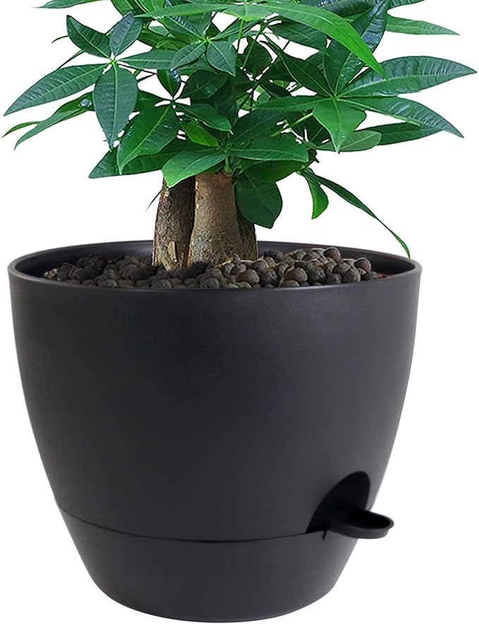 UOUZ 12 inch Large Self Watering Pots, Plastic Planters by UOUZ