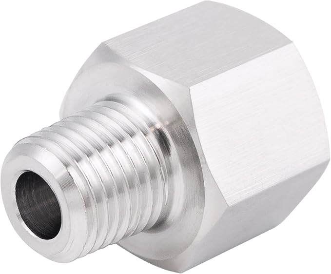 Stainless Steel 304 1/4" NPT Female x M16*1.5 Male Pipe Adapter 1pc - Image 3