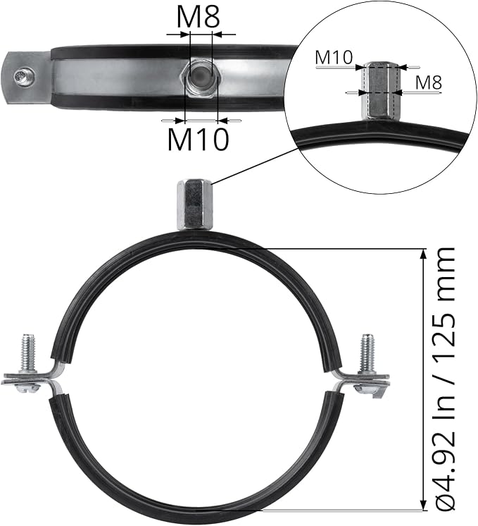 5" Inch Galvanized Pipe Hanger - Image 5