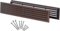 1 Set - Two Sided Door Vent Cover 17.7x3.6 inch - Brown Plastic Ventilation by Steinberg14