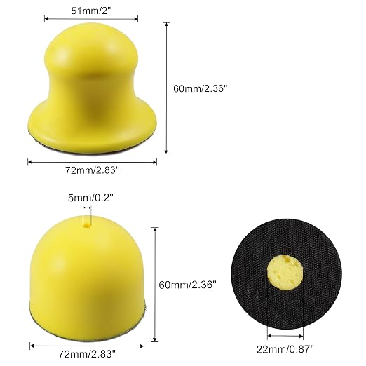 SPEEDWOX 2 Pack 3" Round Hand Sanding Blocks Hook and Loop Sanding Pad Hook - Image 6