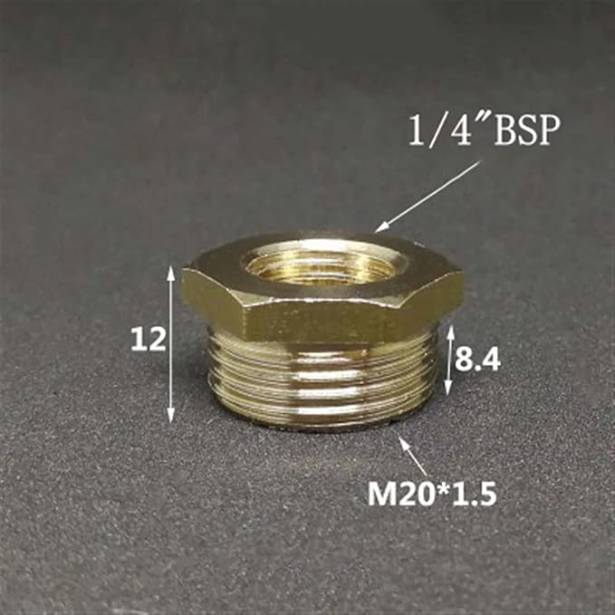 5PCS Brass Reducer Bushing M10 M14 M20 Metric Male to Female Thread Reducing - Image 2