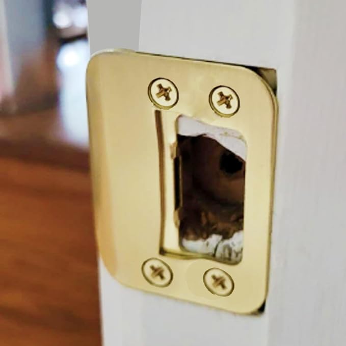 2-1/4" by 1-3/4" Door Latch Restorer Strike Plate by dttbgg