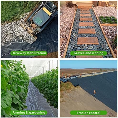 6ft x 300ft Weed Barrier Landscape Fabric, 3.5oz Heavy Duty Woven Ground Cover - Image 7