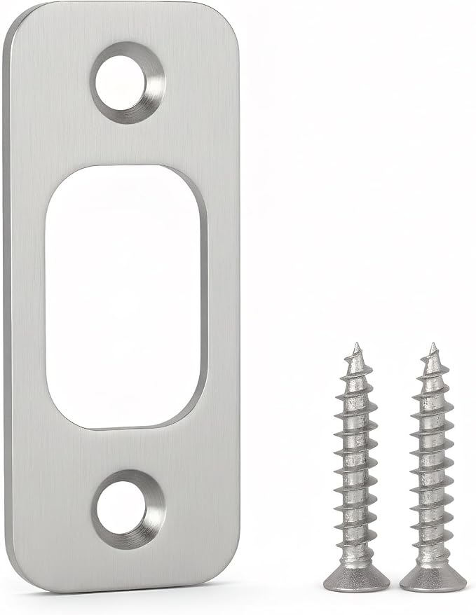 Deadbolt Strike Plate, Round Corner by Priseen