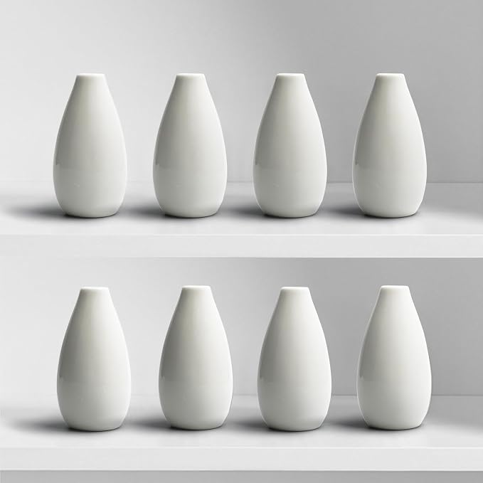 Modern Small Flower Vases 8 Pack - Image 2