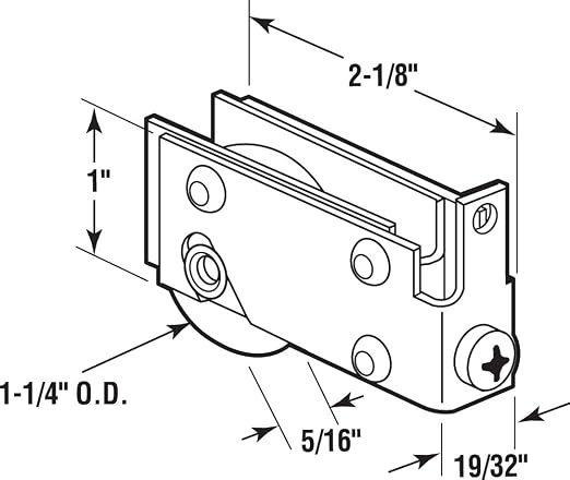 Prime-Line D 1729 1-1/4 In. Steel Ball Bearing Door Roller Assembly, - Image 2