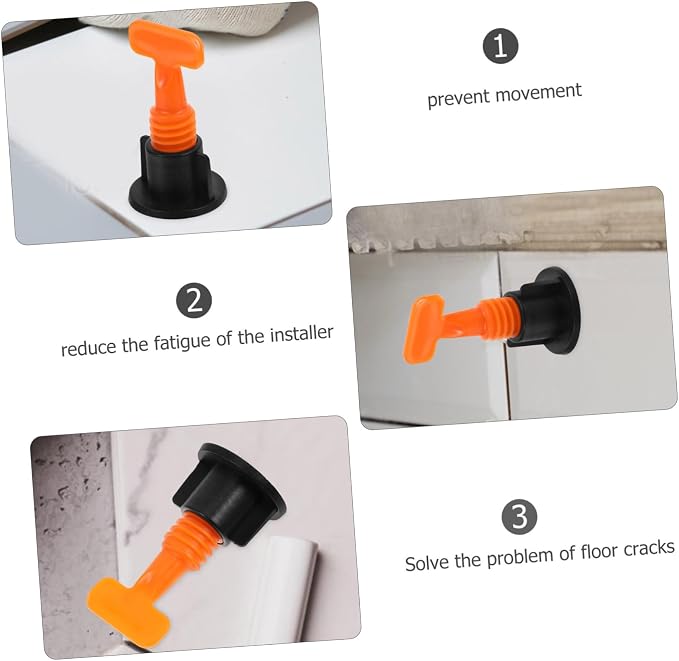 50 Sets Tile Leveler Tile Spacer Flooring Spacers Floor Leveling Tools Leveling - Image 9