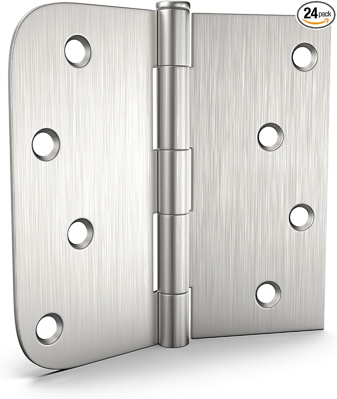 goldenwarm 24 Pack Brushed Nickel Door Hinges 4inch x 4 inch Door Hinge Satin by goldenwarm