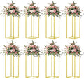 23.6inch 8 pcs Column Vases Gold Centerpieces by MEISHAONV