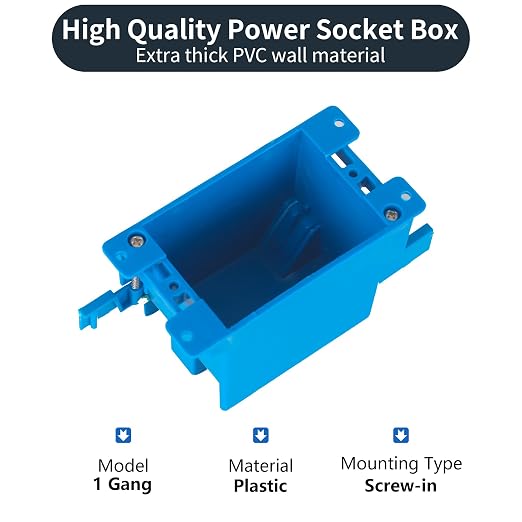 10 Pack Single Gang Electrical Outlet Box, Old Work Box, 14 Cubic Inch | Switch - Image 4