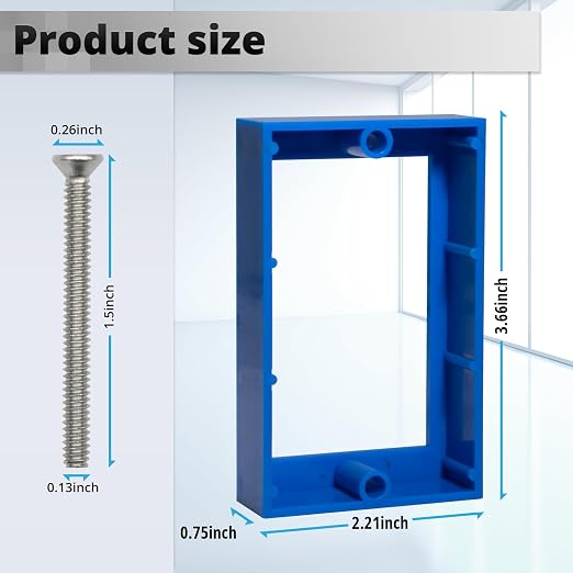 HXH Single Gang Receptacle Outlet Box Extender, 3/4 Inch, 5 Pack | - Image 2