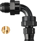 EVIL ENERGY 8AN Male to 3/8" Hardline Compression Fitting Adapter 90 Degree by EVILENERGY