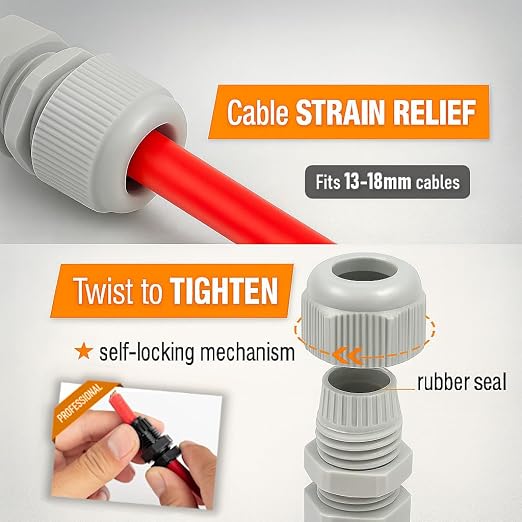 Strain Relief Nylon Cord Grip Cable Glands - Image 4