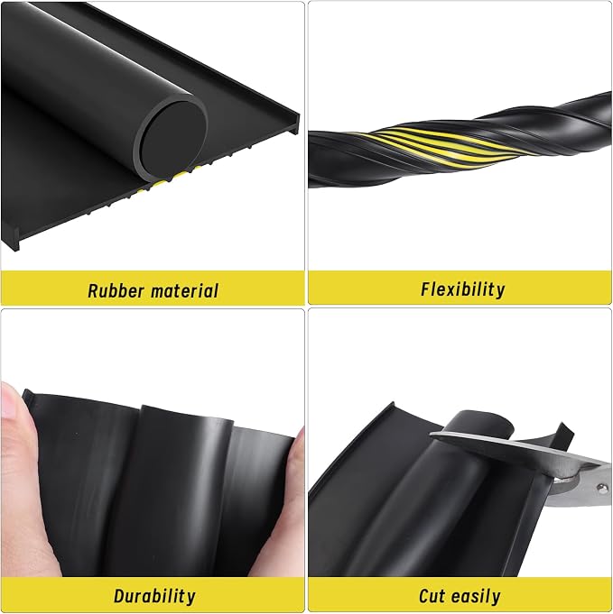 Garage Door Weather Stripping Bottom Seal 12 FT T-End, 3 3/4 Inch Width - Image 4