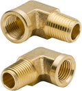 90 Degree Brass Street Elbow 3/8" NPT Male x 3/8" NPT Female Forged Pipe Fitting by Legines