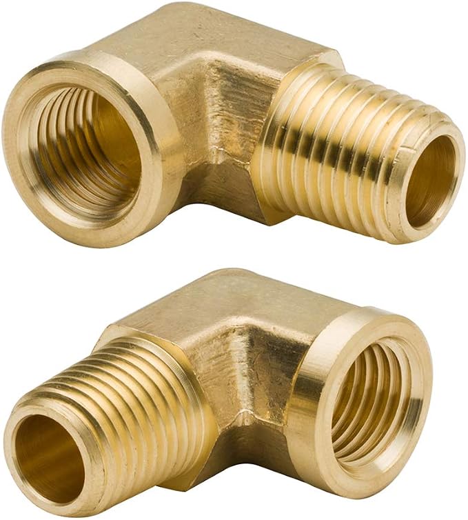 1/8 Inch Brass Street 90 Degree Elbow 1/8" NPT Male x 1/8" NPT Female Forged by Legines