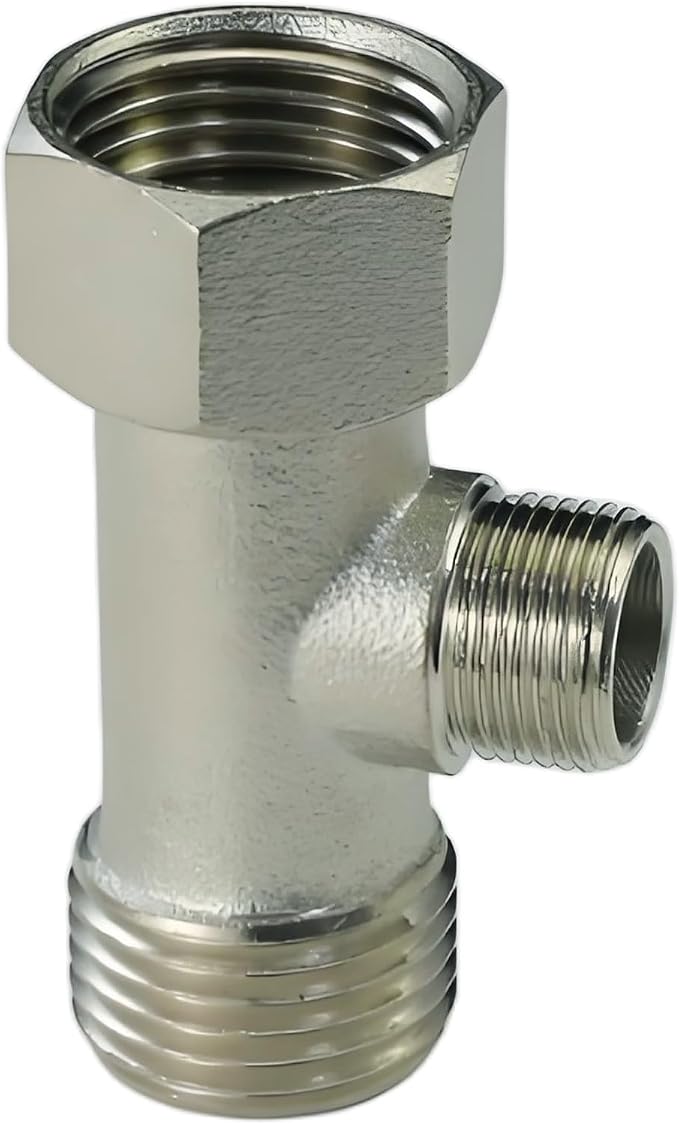 1/2" x 3/8" T-Type Tee, 3-Way Brass Adapter | by Unknown