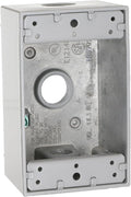 BELL 1-Gang Weatherproof Box, Three 1/2 in. Threaded Outlets, NEMA 3R, UL Listed by BELL
