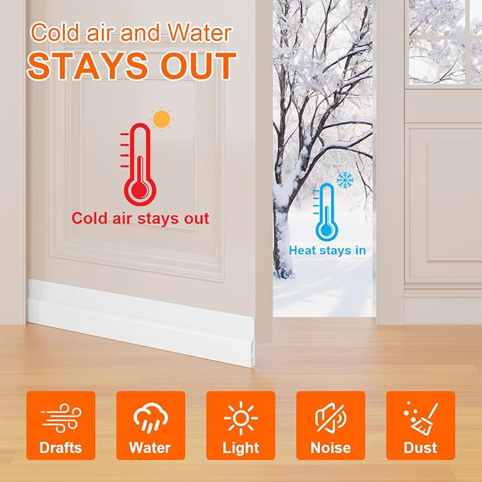 5Pack Door Draft Stopper, Blocks Cold Air, Dust & Light - Image 2