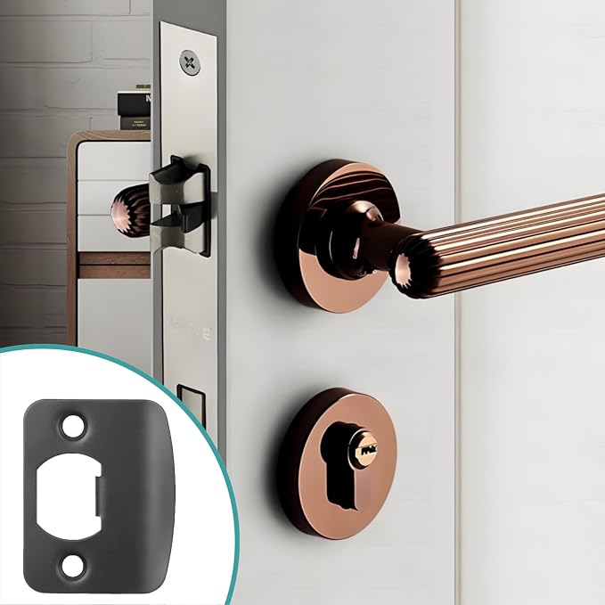 Door Strike Plates, Full Lip Round Corner Strike Plates, Door Reinforcement Kit - Image 6